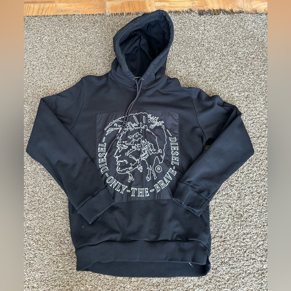 Diesel Only The Brave Pullover Hoodie Size Medium